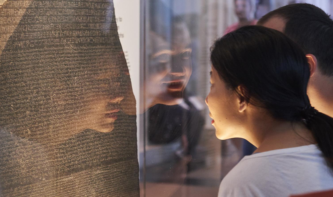 Tourist At The Rosetta Stone